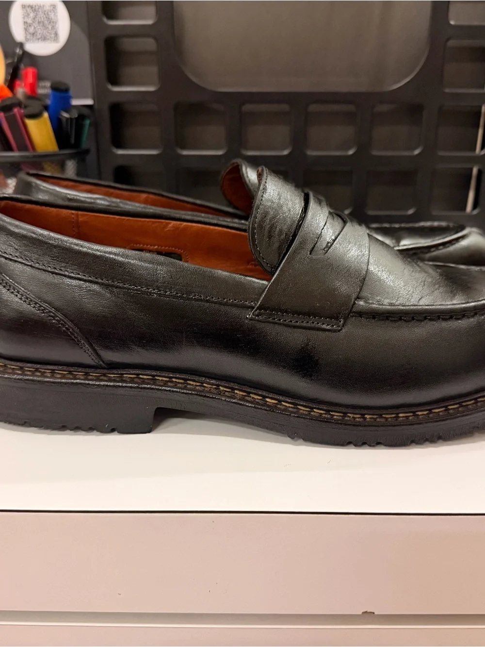 Allen Edmonds Black Leather Penny Loafers